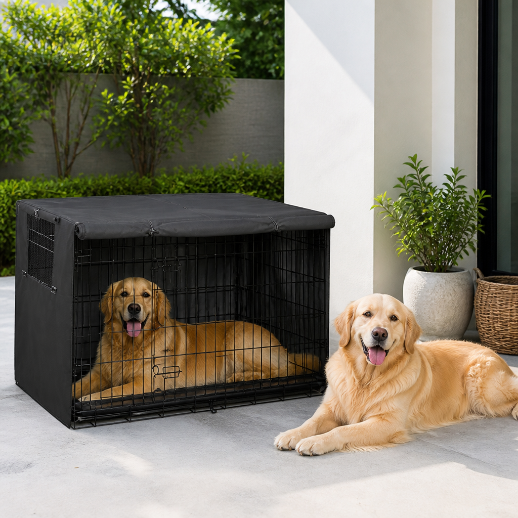 Ortekor Windproof Oxford & Mesh Windows Crate Cover (Fits 36-Inch Crates)
