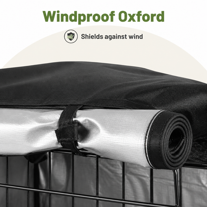 Ortekor Windproof Oxford & Two-Zip Doors Dog Crate Cover