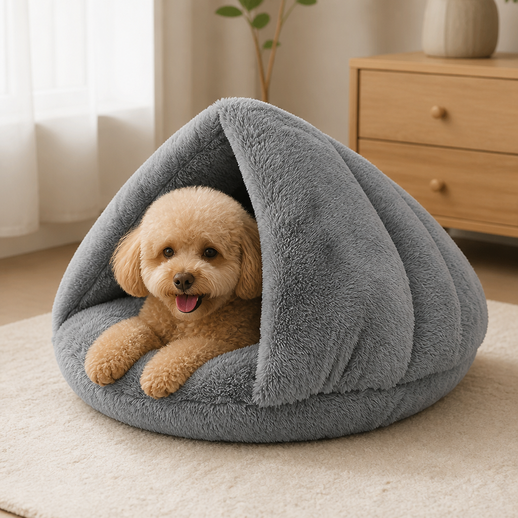 Ortekor Winter Warm Plush & Washable Cat & Small Dog Bed