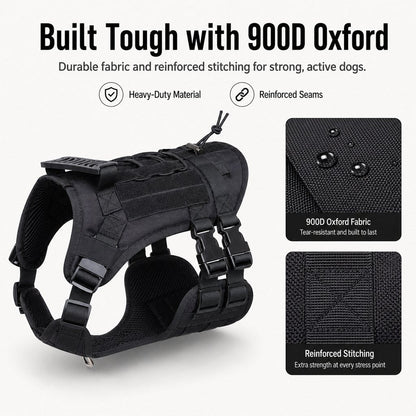 MOLLE-Ready Heavy-Duty Dog Harness (Breathable Mesh)