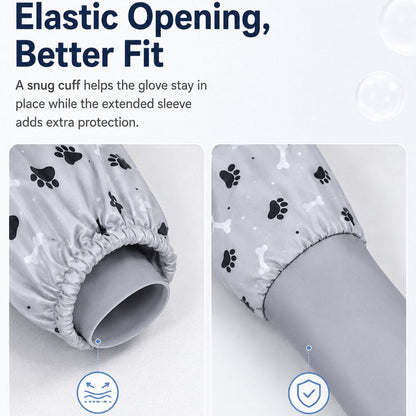 Soft Silicone Deshedding Pet Grooming Gloves (Long Sleeve)