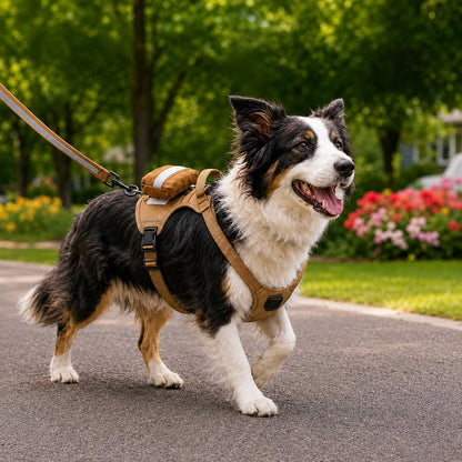 Tactical Breathable Reflective Dog Harness (Top Handle & Storage Pouch)