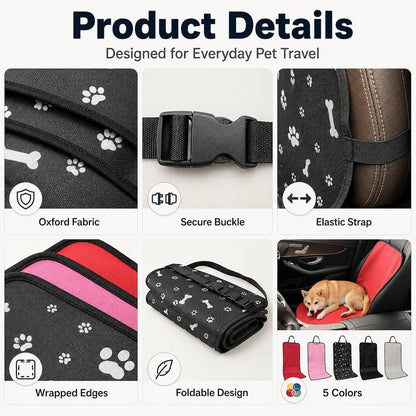 Water-Resistant Oxford Anti-Slip Front Seat Pet Cover (Universal Fit)