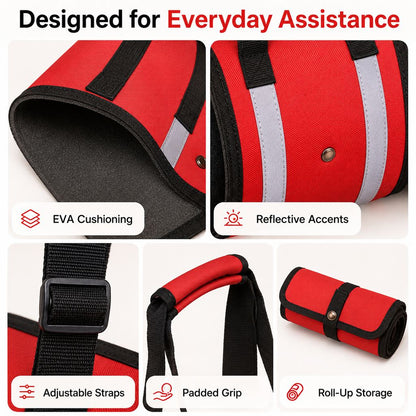 Wide EVA-Cushioned Belly Support Dog Lift Sling (Adjustable Straps)