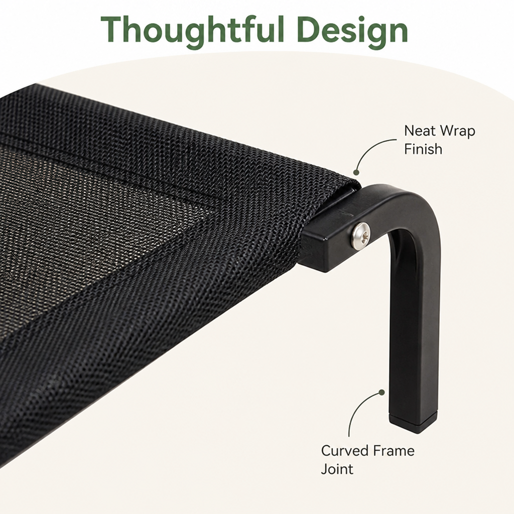 Ortekor Elevated Breathable Mesh & Canopy Shade Dog Bed