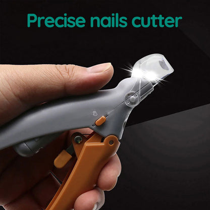 LED Pet Nail Clippers with Safety Guard for Dogs & Cats – Illuminated Trimmer for Small to Large Breeds
