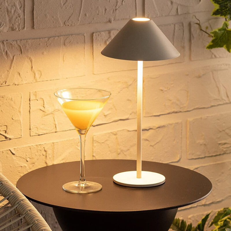 Portable Rechargeable LED Accent Lamp with Touch Dimmer for Home Patio Bedroom Living Room Desk Nightstand Battery-Operated Cordless