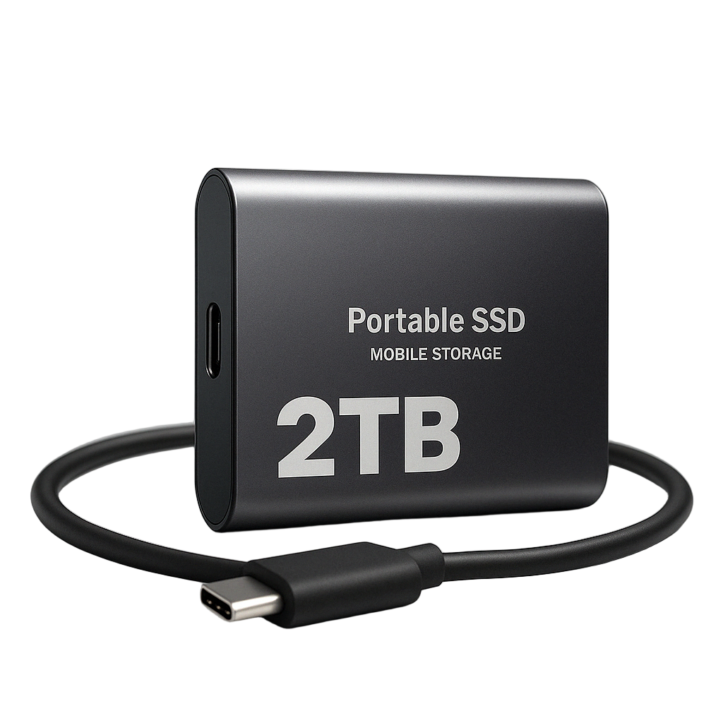 2TB Portable Solid State Drive – Lightning-Fast Transfer & Pocket-Size Storage for Laptops, Desktops, Mac & PC