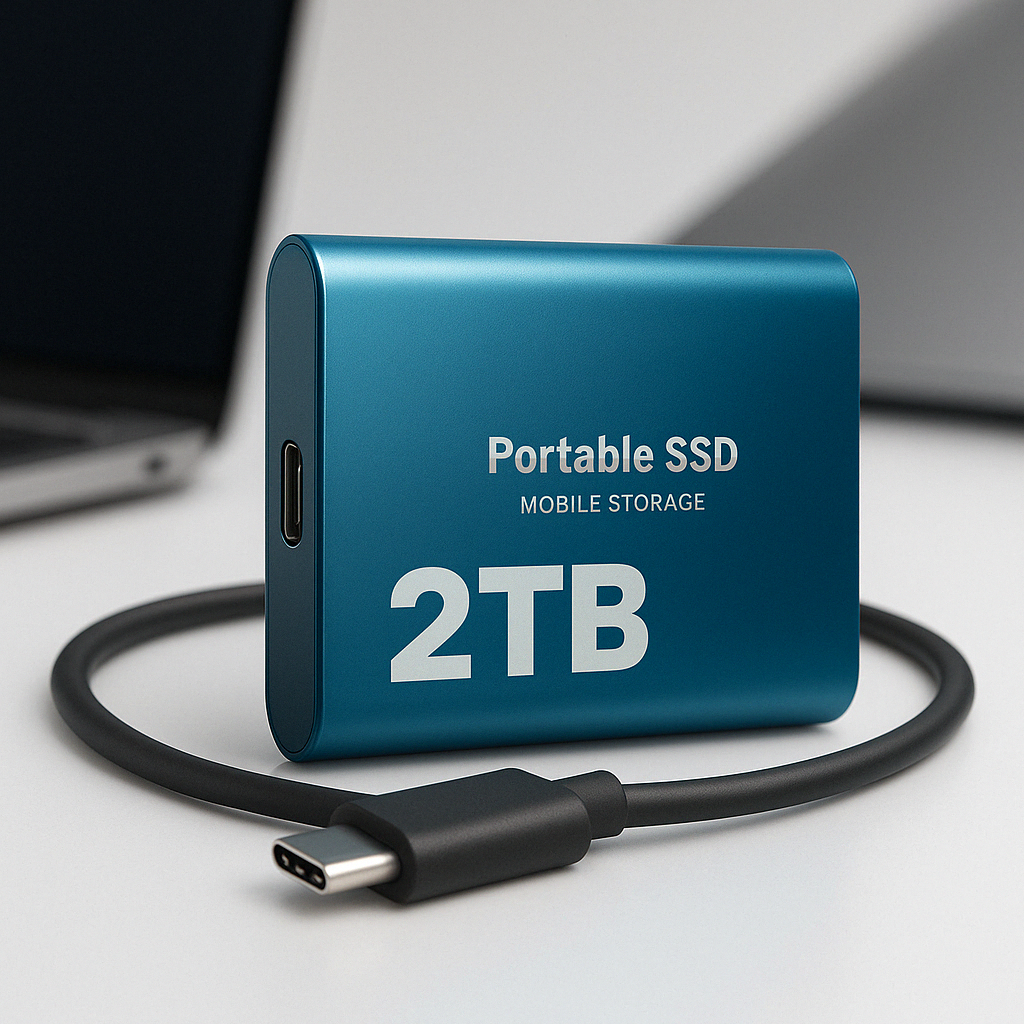 2TB Portable Solid State Drive – Lightning-Fast Transfer & Pocket-Size Storage for Laptops, Desktops, Mac & PC