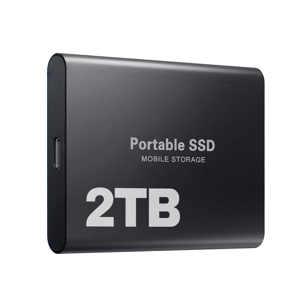Portable External SSD Drive High-Speed USB-C Storage for Laptops PCs Mac Backup Fast Data Transfer Shock-Resistant Compact Design