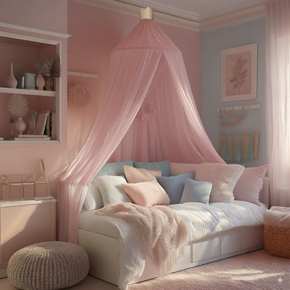Dreamy Retreat | Bed Canopy for Girls with Soft Fabric & Easy Installation | Enchanting Decor for Cozy Sleep