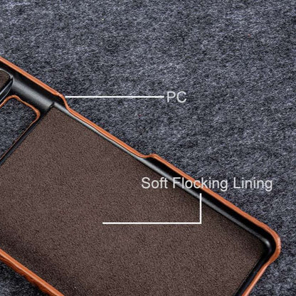 Genuine Leather Phone Case for Google Pixel – Textured Crocodile Grain Design with Raised Edges & Camera Protection