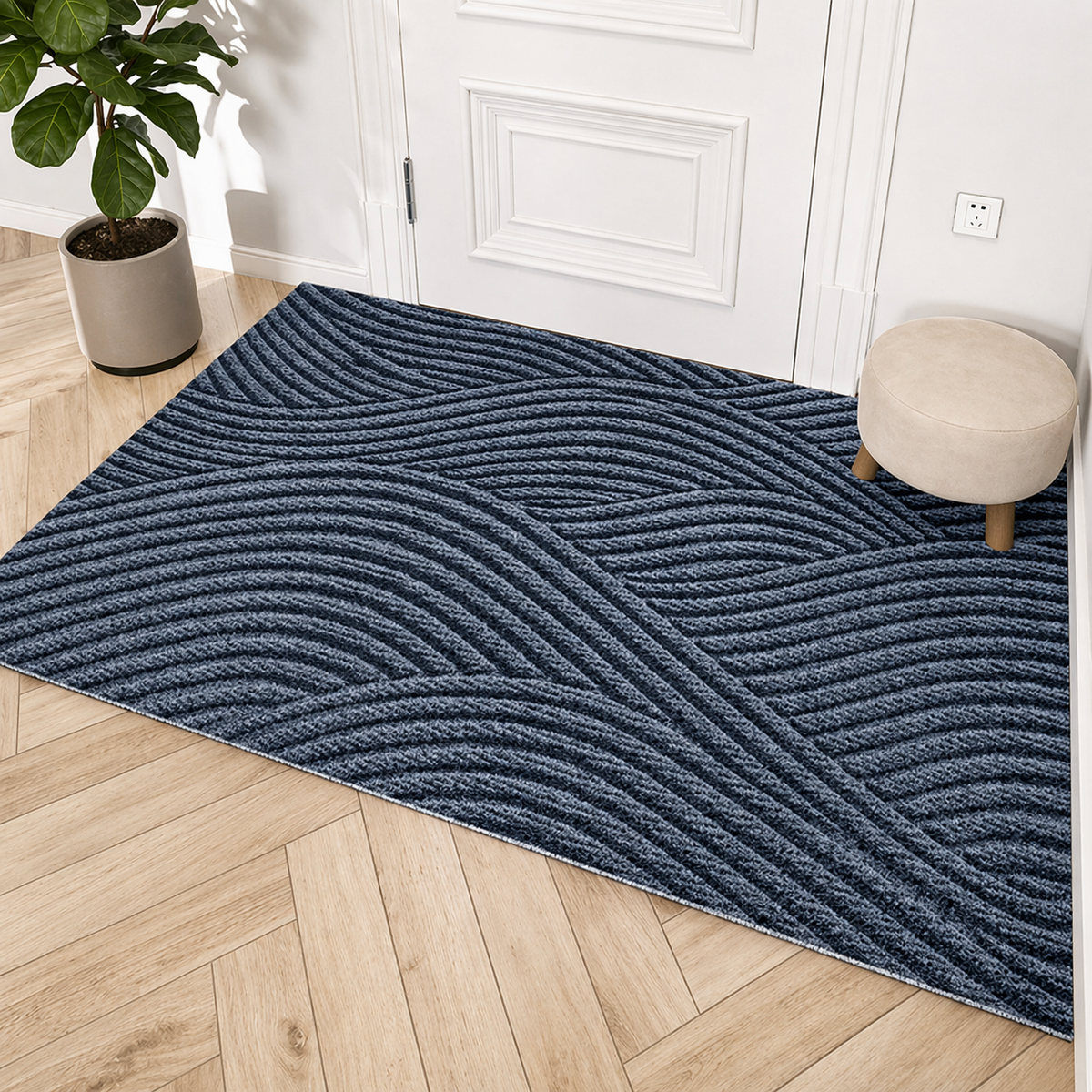 Anti-Slip Entry Mat for Indoors & Outdoors – Moisture-Trapping Textured Doormat for Entryway, Patio, Mudroom & Hallway – Weather-Resistant