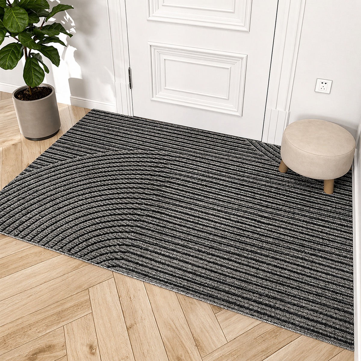 Anti-Slip Entry Mat for Indoors & Outdoors – Moisture-Trapping Textured Doormat for Entryway, Patio, Mudroom & Hallway – Weather-Resistant