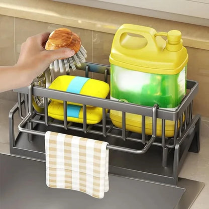 CADDYLUXE – Durable Metal Organizer for Kitchen Sink Storage