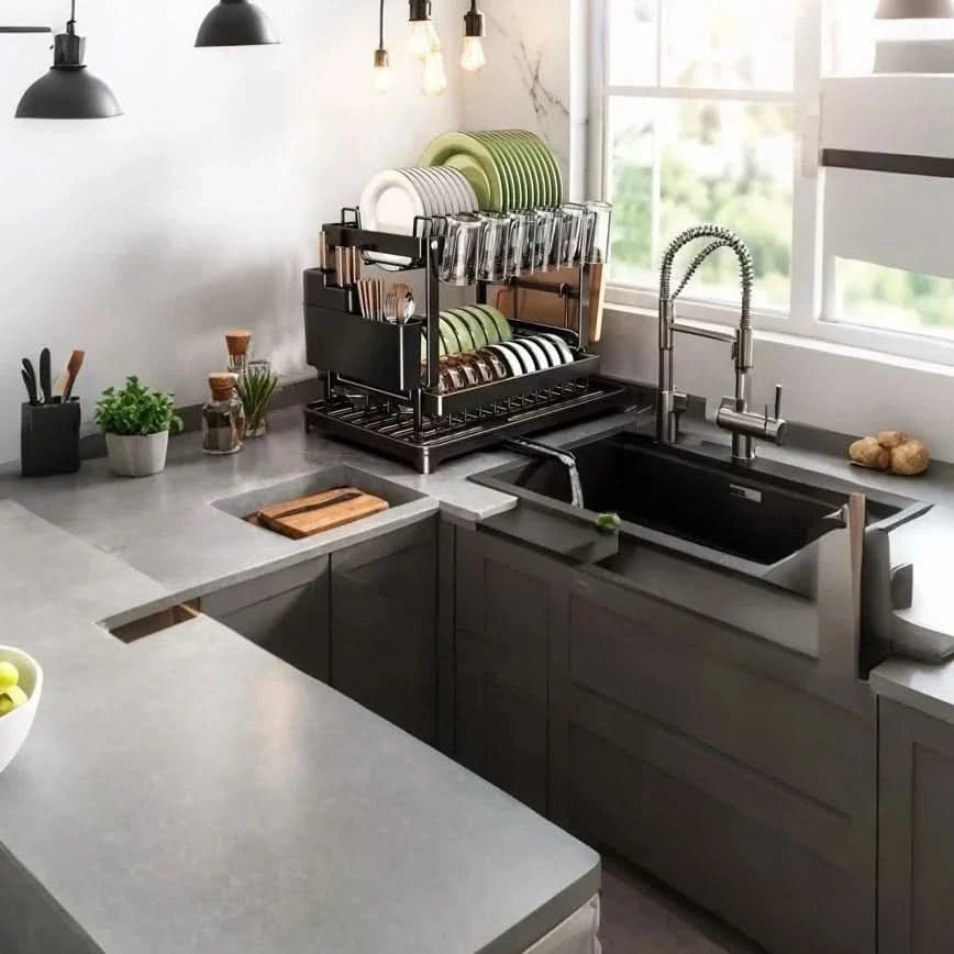 DRAINLIVA – Heavy-Duty Sink Base with Drain Board Organizer