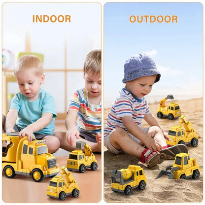 Dynamic Vehicle Set | 5-Piece Construction Playset with Lights & Sounds | Engaging Fun for Kids