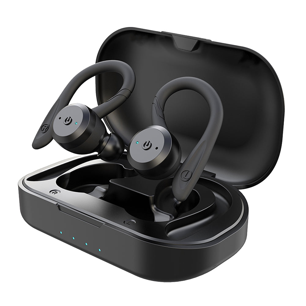 Waterproof Wireless Earbuds for Swimming & Running, 20-Hour Battery, IPX7 Sport Headphones with Bluetooth 5.0, Secure-Fit Earphones for
