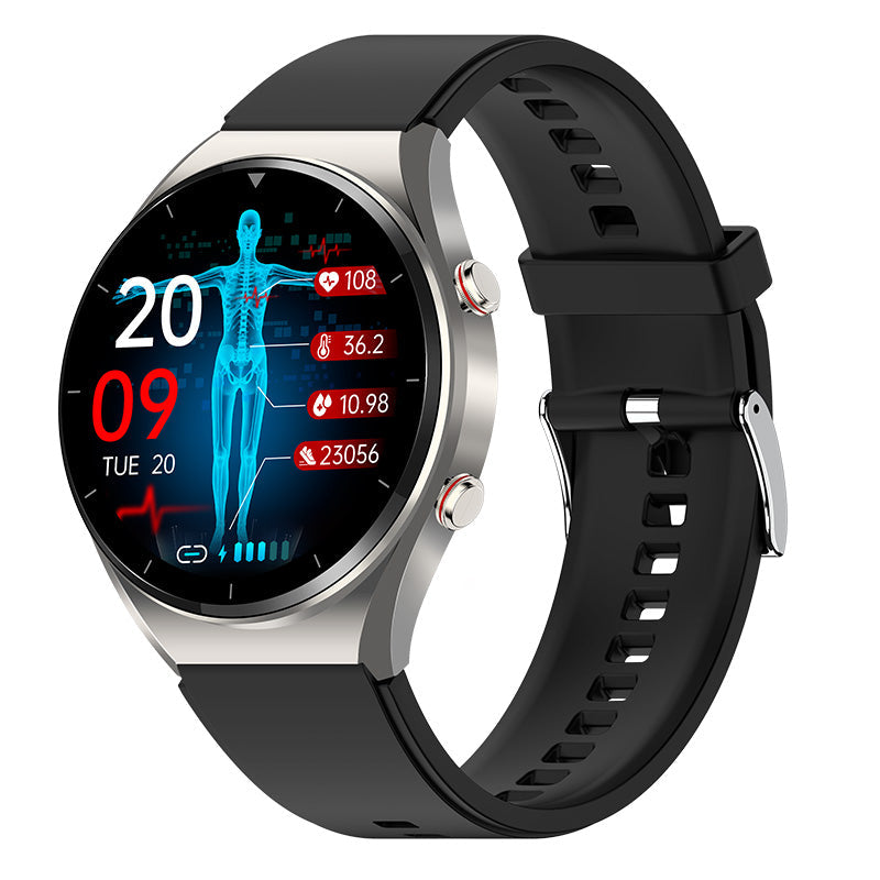 Health Monitoring Smartwatch with Glucose Tracker, Heart Rate, ECG, Blood Pressure & HRV Sensor for Daily Wellness & Fitness