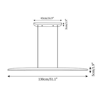 Linear Wood Ceiling Light Fixture with Built-In LED Warm Glow for Kitchen Island Dining Room Office Adjustable Height Bar Lamp Modern Farmho