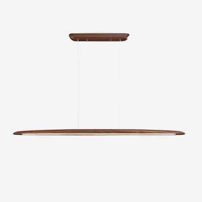 Linear Wood Ceiling Light Fixture with Built-In LED Warm Glow for Kitchen Island Dining Room Office Adjustable Height Bar Lamp Modern Farmho