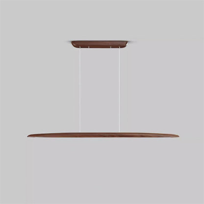 Linear Wood Ceiling Light Fixture with Built-In LED Warm Glow for Kitchen Island Dining Room Office Adjustable Height Bar Lamp Modern Farmho