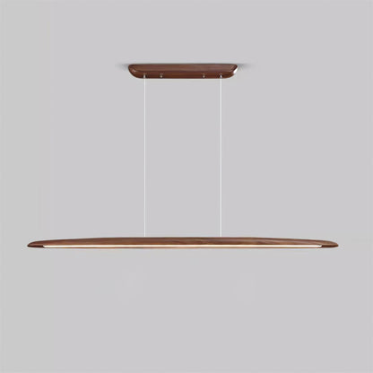 Linear Wood Ceiling Light Fixture with Built-In LED Warm Glow for Kitchen Island Dining Room Office Adjustable Height Bar Lamp Modern Farmho