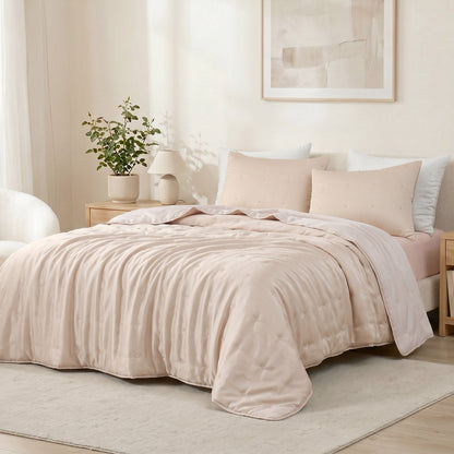 Eco-Friendly Comforter Set | Tencel Cooling Comforter with Moisture-Wicking Technology | Lightweight Design for Hot Sleepers