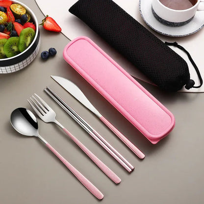 Eco-Friendly | Stainless Steel Cutlery Set with Portable Design | Durable Silverware for Everyday Dining