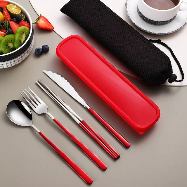 Eco-Friendly | Stainless Steel Cutlery Set with Portable Design | Durable Silverware for Everyday Dining