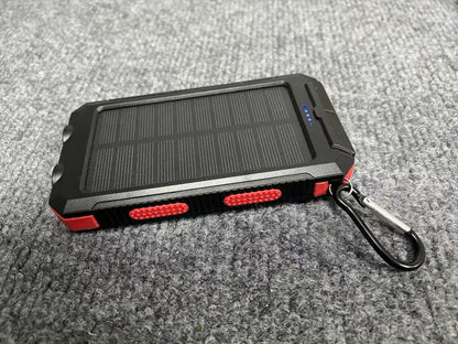 EcoCharge | Portable Solar Power Bank with Integrated Plug for Outdoor Adventures
