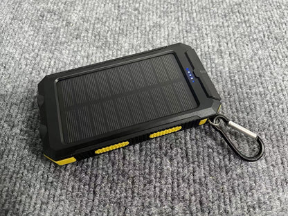 EcoCharge | Portable Solar Power Bank with Integrated Plug for Outdoor Adventures