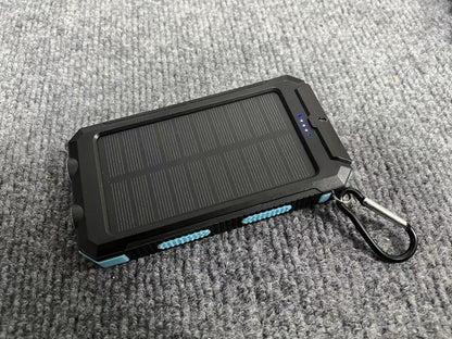 EcoCharge | Portable Solar Power Bank with Integrated Plug for Outdoor Adventures