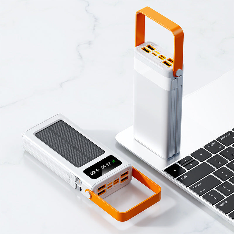 EcoCharge | Solar Power Bank with LED Indicator & Durable Design | Portable Charger for Outdoor Adventures
