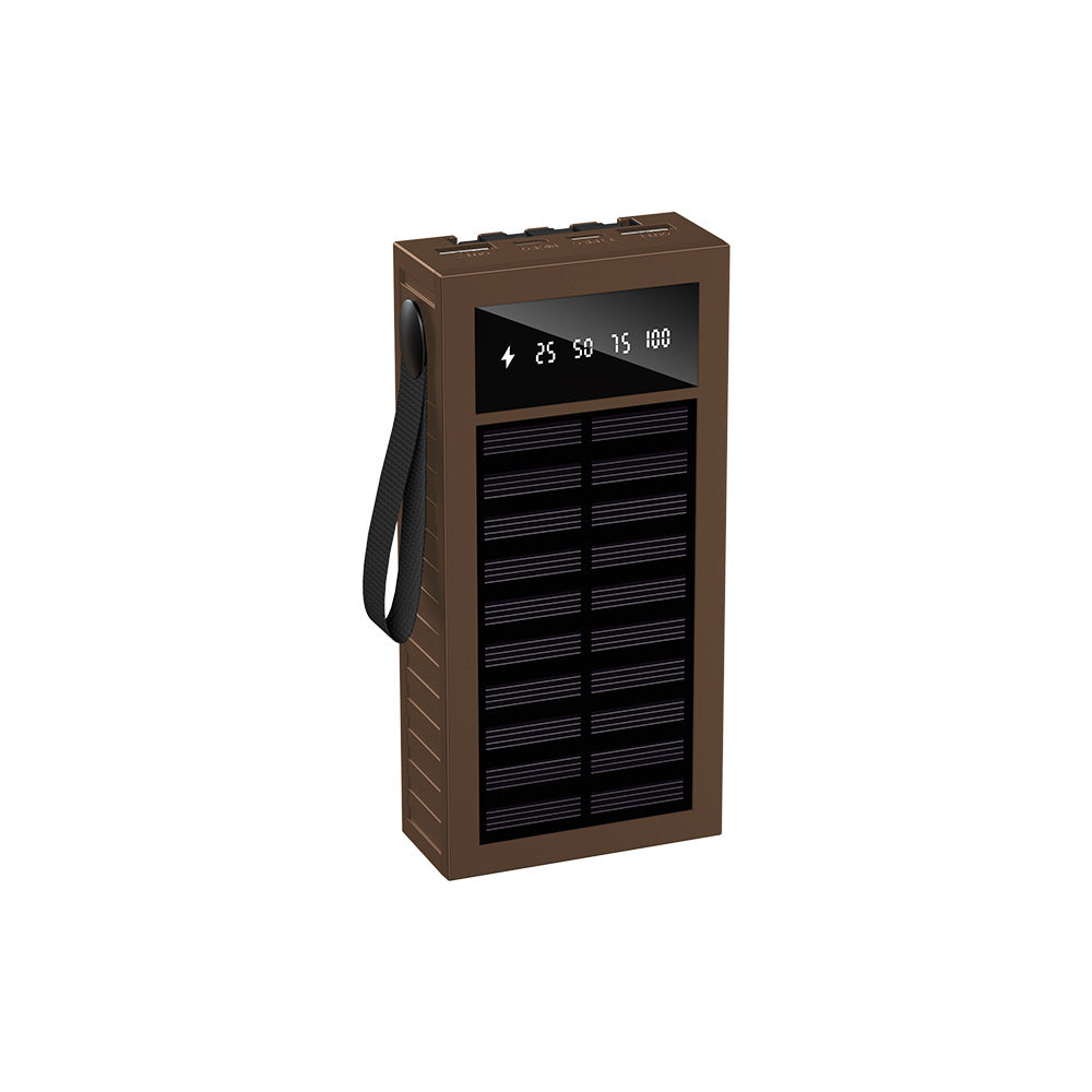 EcoCharge | Solar Power Bank with LED Indicator & Durable Design | Portable Charger for Outdoor Adventures
