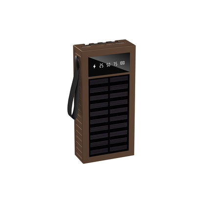 EcoCharge | Solar Power Bank with LED Indicator & Durable Design | Portable Charger for Outdoor Adventures