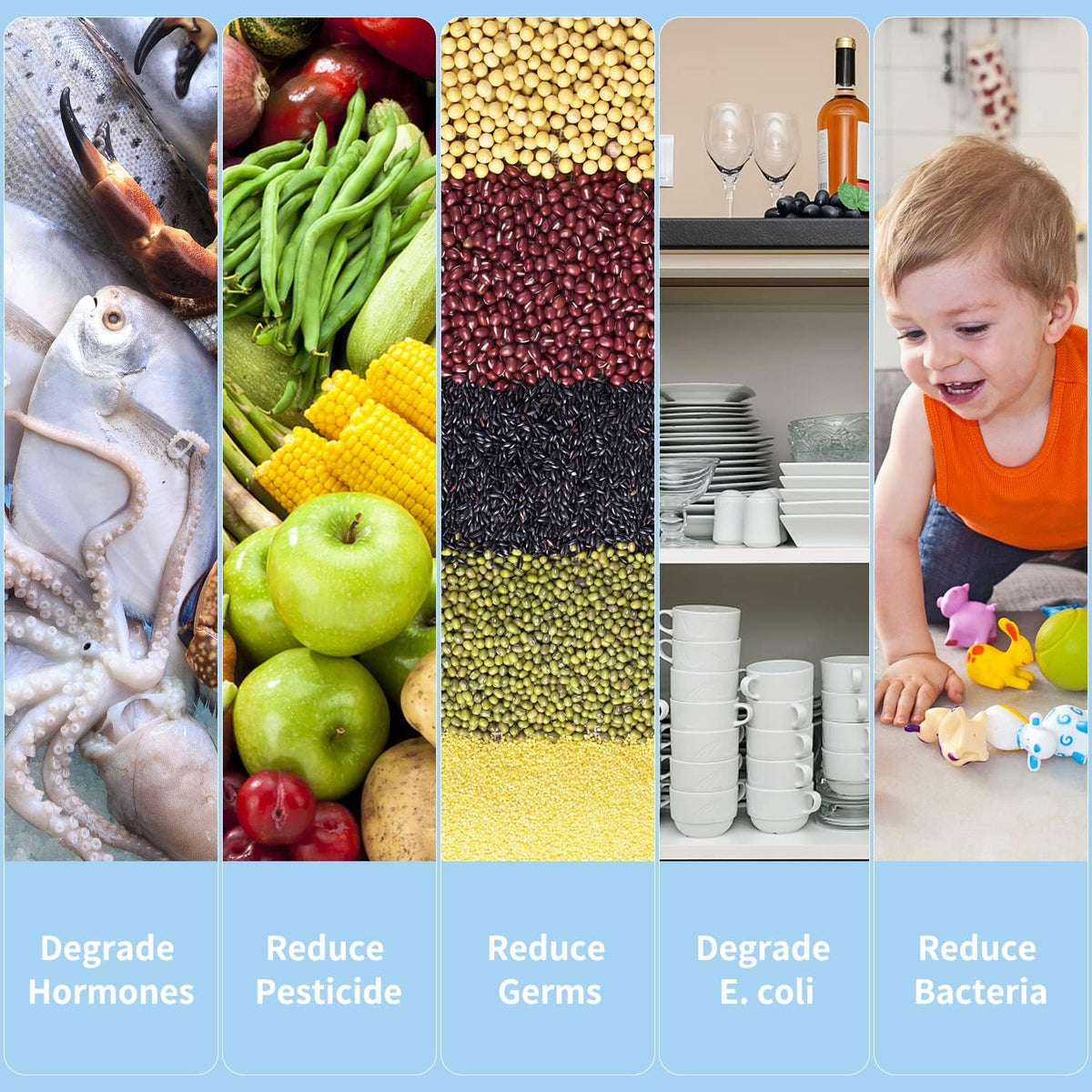 Fruit and Vegetable Washing Machine, Cordless Fruit Cleaner, Vegetable Cleaner with Ion Purification, Kitchen Gadget