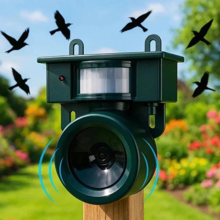 EcoGuard | Motion-Activated Bird Deterrent with Customizable Sensitivity | Effective Solution for Gardens and Patios