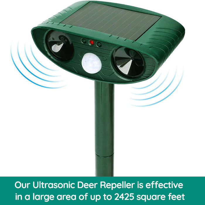 EcoGuard | Ultrasonic Cat, Squirrel & Rat Deterrent with Motion Sensor | Safe Solar-Powered Solution for Gardens and Yards