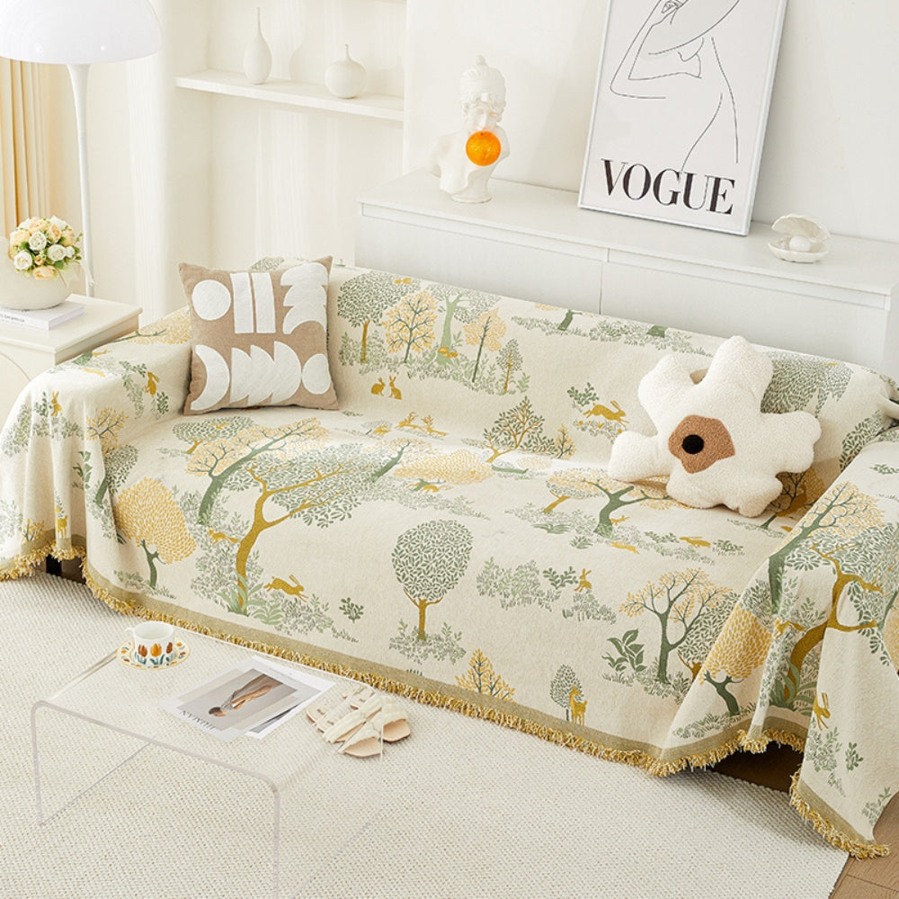 Eden Chenille Sofa Cover - Ultra-Soft, Pet-Friendly Protection, Forrest design