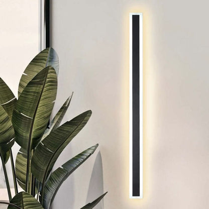 LED Outdoor Wall Light Modern Minimalist for Garden Patio Balcony Waterproof Black Metal Sconce with Motion Sensor & Dimmable