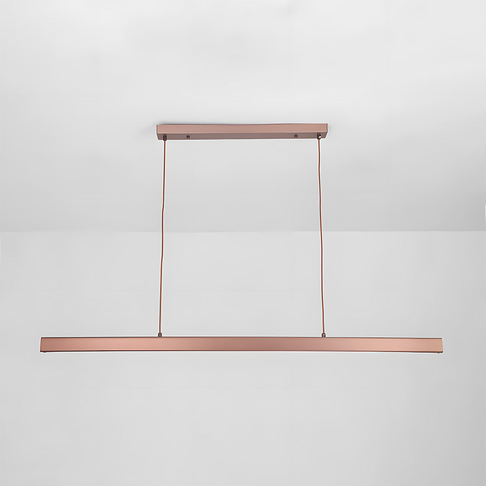 Linear Metal LED Fixture 47 in Black Kitchen Island Overhead Bar Lamp Slim Profile Adjustable Drop Modern Minimalist Style for Dining Room W