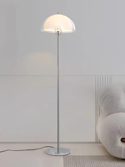 Standing Light with Dual-Layer Acrylic Diffuser 61 Inches Tall for Bedroom Office Chrome Metal Base Ambient Task Lighting Dimmable Compatibl