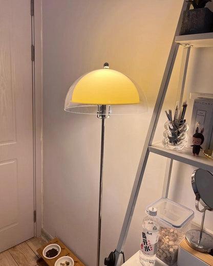 Standing Light with Dual-Layer Acrylic Diffuser 61 Inches Tall for Bedroom Office Chrome Metal Base Ambient Task Lighting Dimmable Compatibl