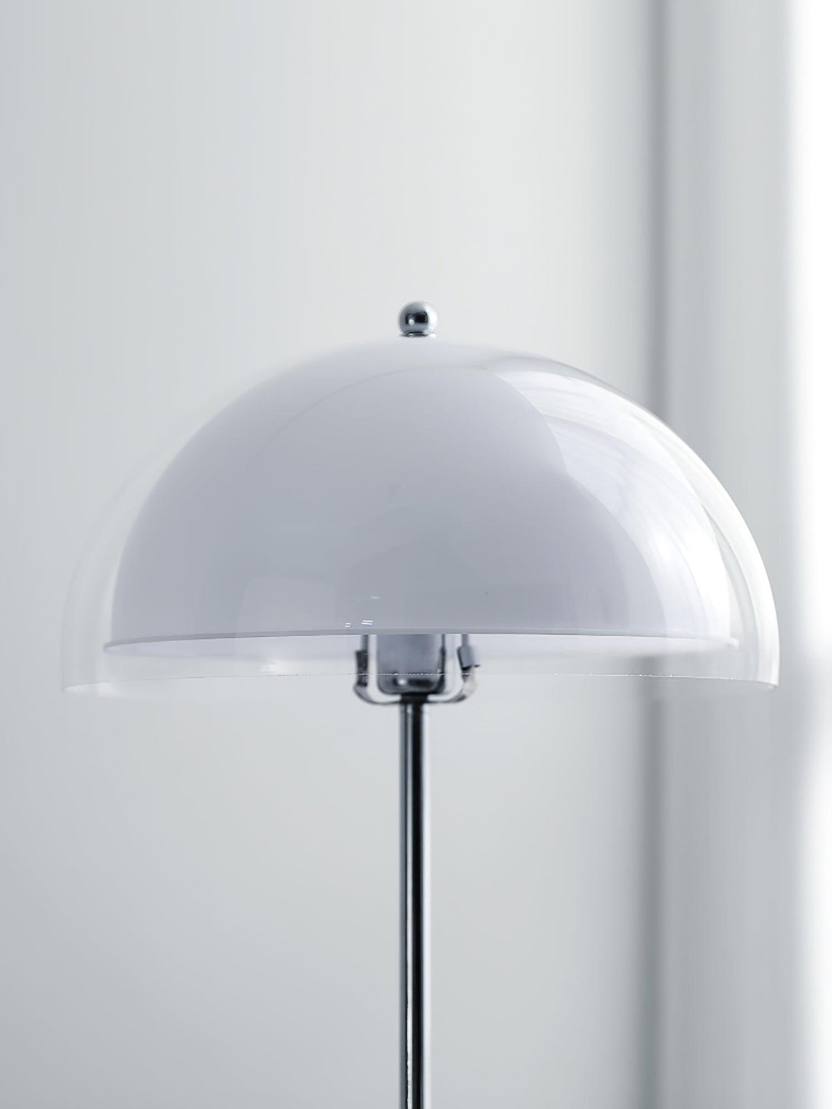 Standing Light with Dual-Layer Acrylic Diffuser 61 Inches Tall for Bedroom Office Chrome Metal Base Ambient Task Lighting Dimmable Compatibl