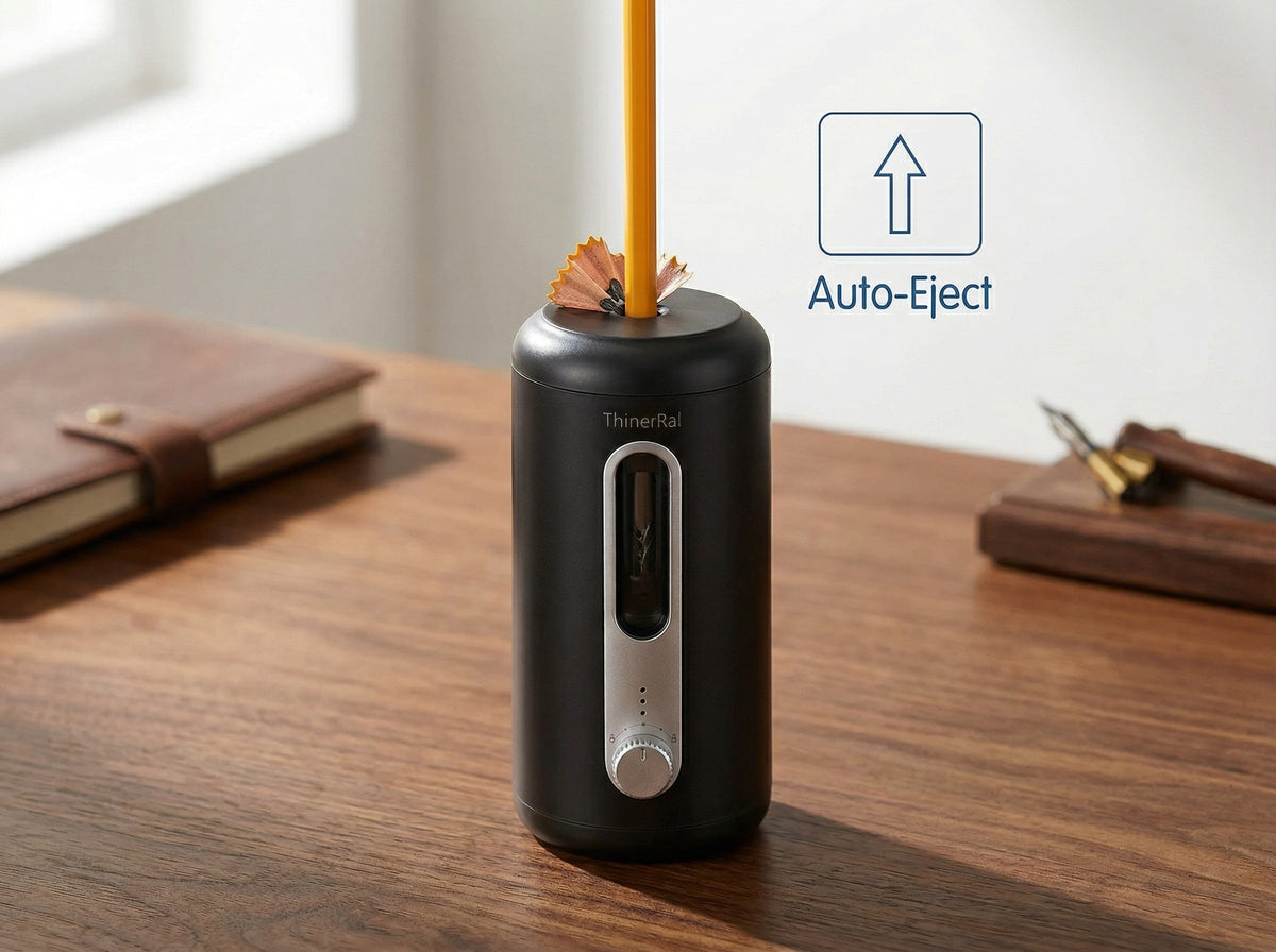 Ortekor Automatic Electric Pencil Sharpener with Ultra-Fast Precision | Rechargeable & Cordless for Effortless Sharpening