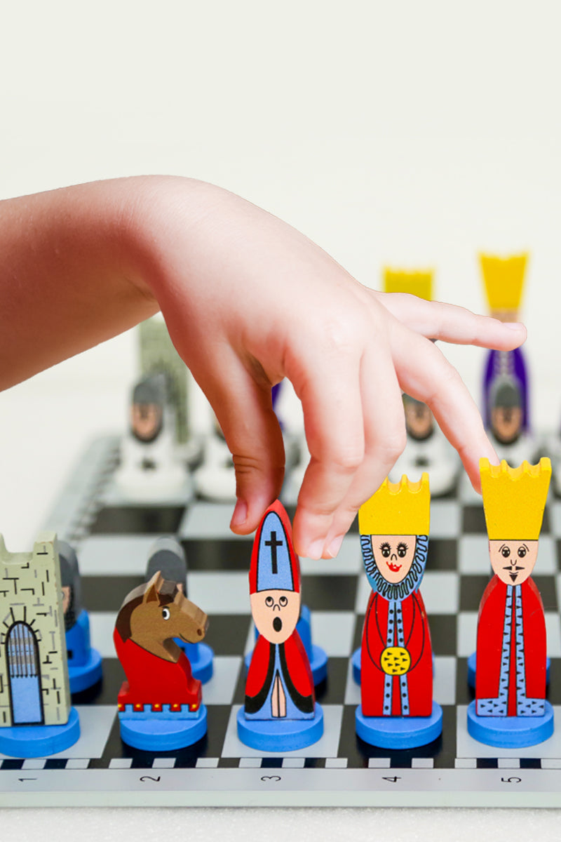 Educational Wooden Chess Set for Kids with Durable Design | Strategy Game for Critical Thinking
