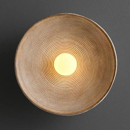 Textured Resin Wall Sconce Light Fixture White or Light Brown Accent Lamp for Bedroom Living Room Bathroom Mid-Century Modern Vintage Inspir