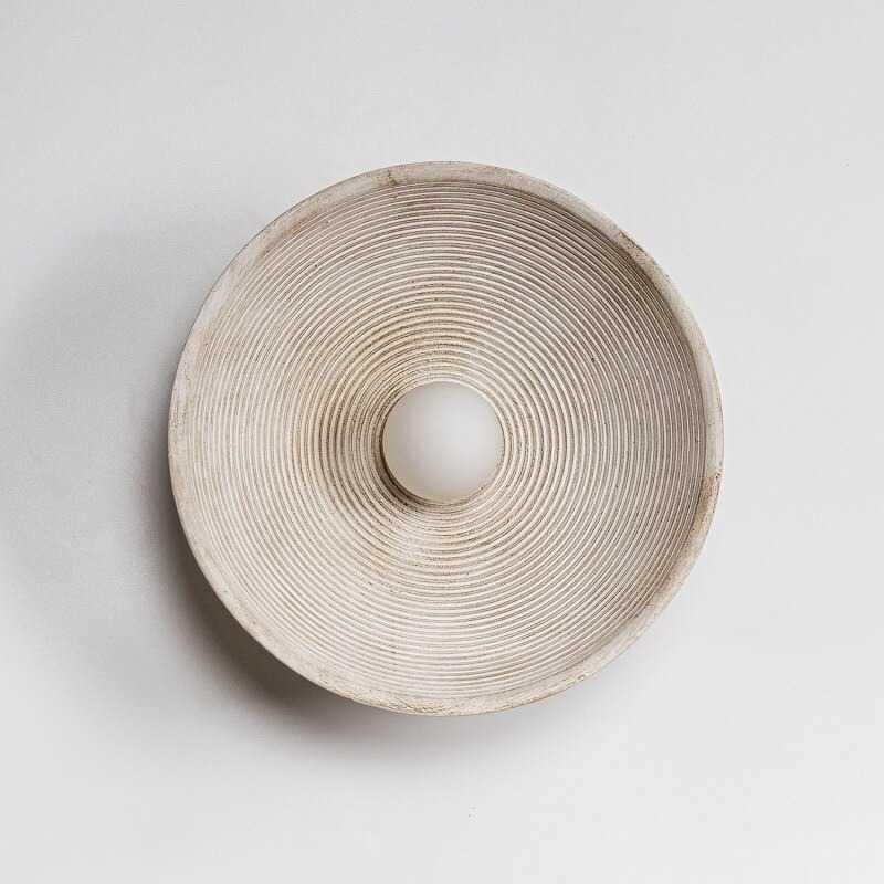 Textured Resin Wall Sconce Light Fixture White or Light Brown Accent Lamp for Bedroom Living Room Bathroom Mid-Century Modern Vintage Inspir