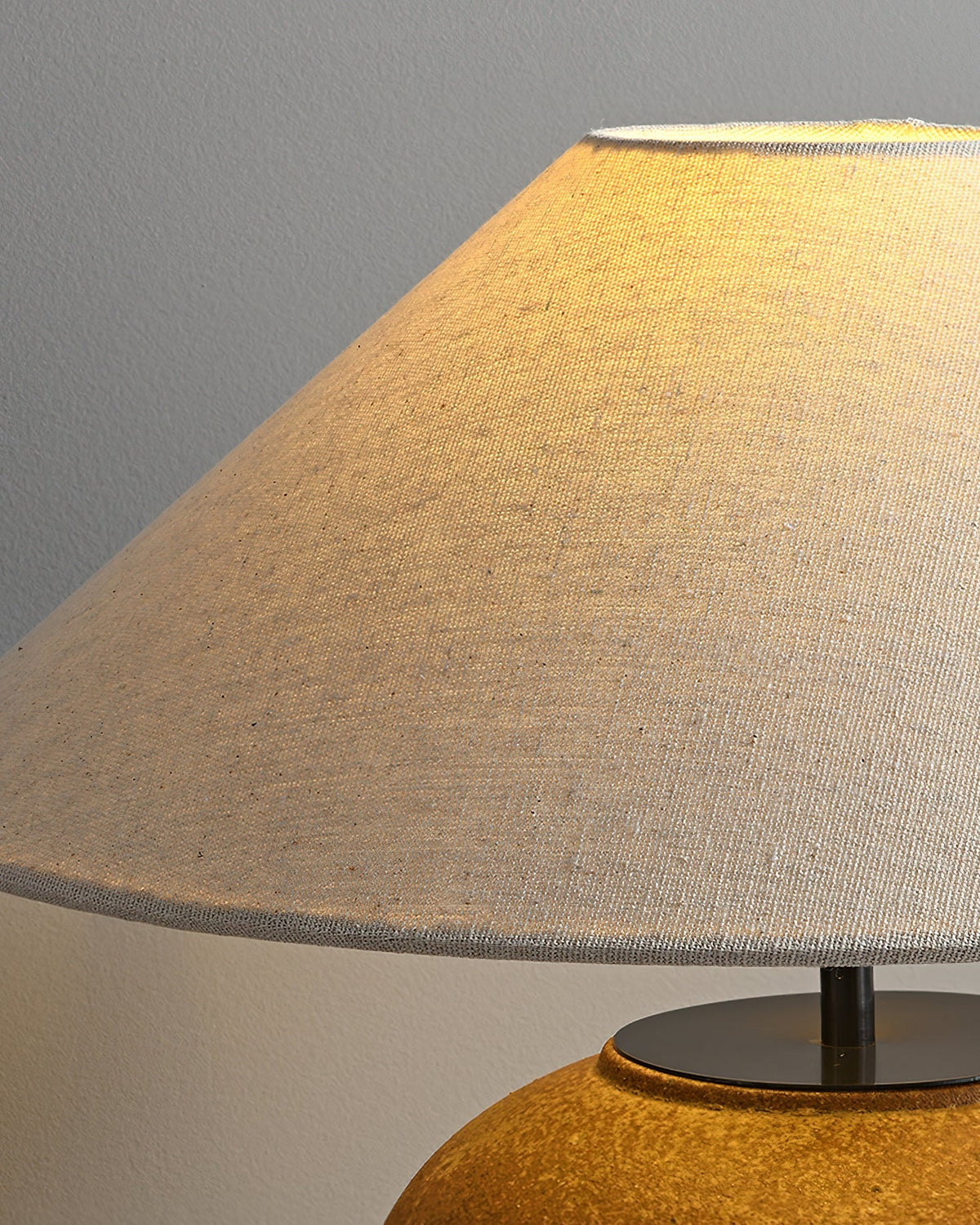 Handcrafted Ceramic Bedside Lamp 16x15 inches White Ambient Light for Bedroom Nightstand Reading Corner Living Room Side Table Desk Accent M